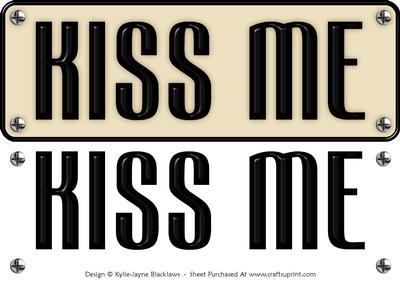 Large Dl - Kiss Me 9 - 3D Decoupage Card