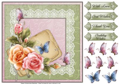 Spring Glow 1a - 8x8 Square Decoupage Topper