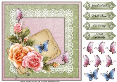 Spring Glow 1b - 8x8 Square Decoupage Topper