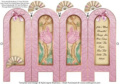 Vintage Floral 1d - Life - Folded Screen Card