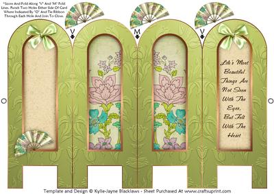 Vintage Floral 2D - Life - Folded Screen Card