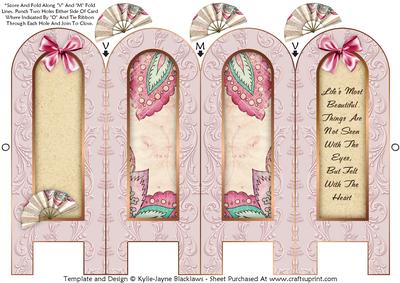 Vintage Floral 5d - Life - Folded Screen Card