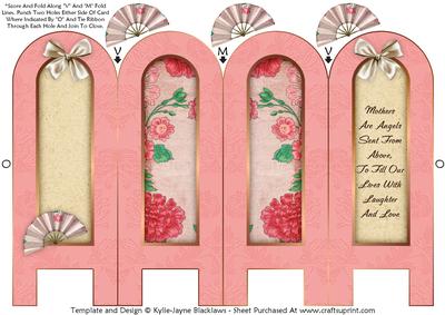Vintage Floral 7c - Mothers - Folded Screen Card