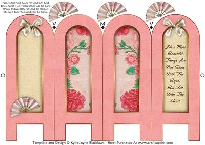Vintage Floral 7d - Life - Folded Screen Card