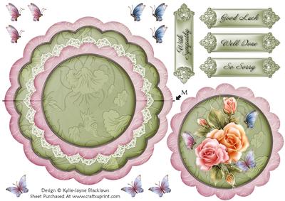 Spring Glow 1b - Scalloped Edge Wobble Card