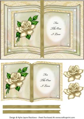 Cream Rose - for the One I Love - Book Sheet