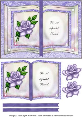 Lavender Rose - for a Special Friend - Book Sheet