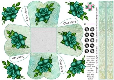 Teal Rose - Treat Basket