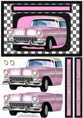 1950s Car 3 - Birthday Card