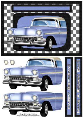 1950s Car 4 - Birthday Card