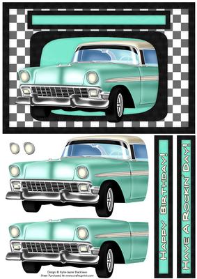 1950s Car 5 - Birthday Card