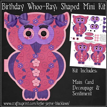 Birthday Whoo-ray Shaped Card Mini Kit