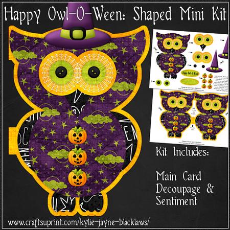 Happy Owl-o-ween Shaped Card Mini Kit