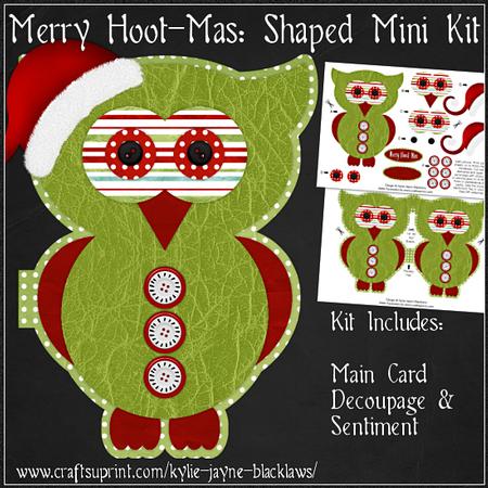 Merry Hoot-mas Shaped Card Mini Kit