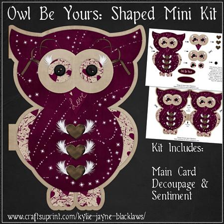Owl Be Yours Shaped Card Mini Kit