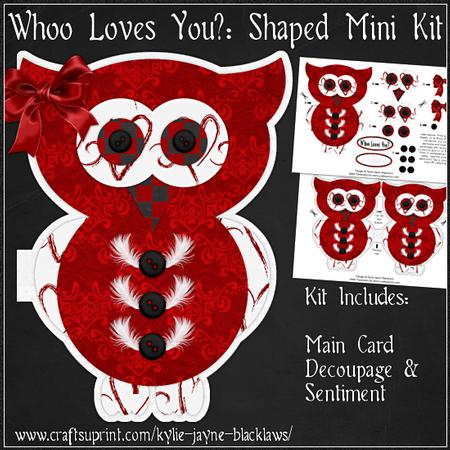 Whoo Loves You Shaped Card Mini Kit