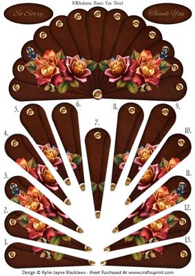 Autumn Roses - So Sorry - Thank You - Fan Sheet