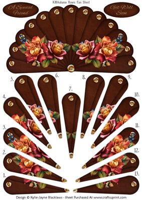 Autumn Roses - Special Friend - Get Well Soon - Fan Sheet