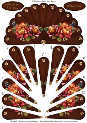 Autumn Roses - Thinking of You - with Love - Fan Sheet