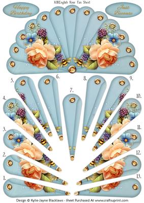 English Rose - Happy Birthday - Just Because - Fan Sheet