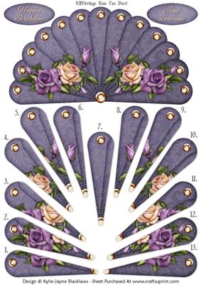 Heritage Rose - Happy Birthday - Just Because - Fan Sheet