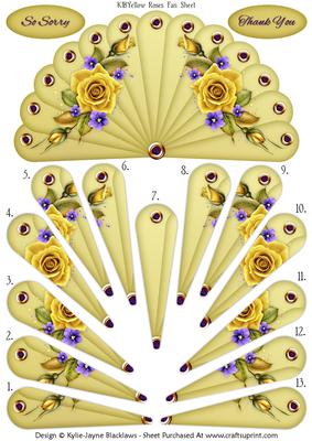 Yellow Roses - So Sorry - Thank You - Fan Sheet