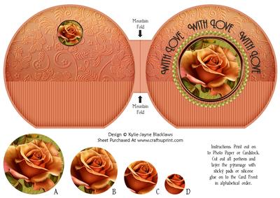 October Rose Pyramage - with Love