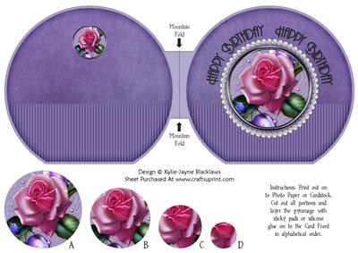 Sugar Plum Rose Pyramage - Happy Birthday
