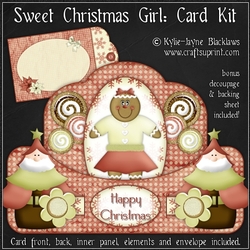 Sweet Christmas Girl - Push n Pull Card Kit