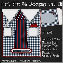 Mens Shirt 04 - Decoupage Card Kit