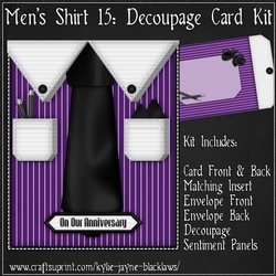 Mens Shirt 15 - Decoupage Card Kit