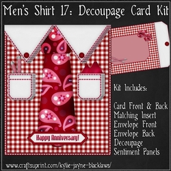 Mens Shirt 17 - Decoupage Card Kit