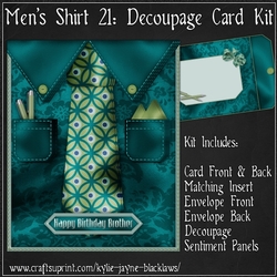 Mens Shirt 21 - Decoupage Card Kit