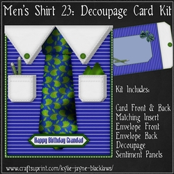 Mens Shirt 23 - Decoupage Card Kit