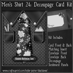 Mens Shirt 24 - Decoupage Card Kit