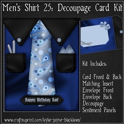 Mens Shirt 25 - Decoupage Card Kit