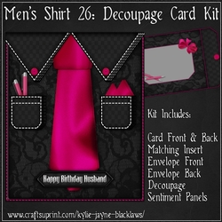 Mens Shirt 26 - Decoupage Card Kit