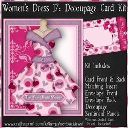 Womens Dress 17 - Decoupage Card Kit