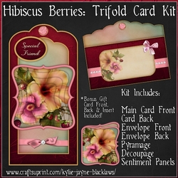 Hibiscus Berries - Trifold Card Kit