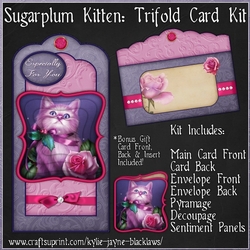 Sugarplum Kitten - Trifold Card Kit