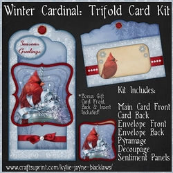 Winter Cardinal - Trifold Card Kit