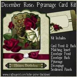 December Rose - Pyramage Card Kit