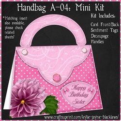 Handbag A-04 - Shaped Decoupage Mini Kit