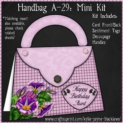 Handbag A-29 - Shaped Decoupage Mini Kit