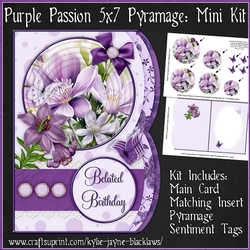 Purple Passion - Double Rounded Edge Card Mini Kit