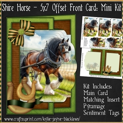 Shire Horse - 5x7 Offset Front Card Mini Kit