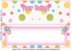 Pink Polka - Four Today! - Large DL Insert