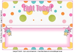 Pink Polka - Eight Today! - Large DL Insert