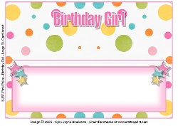 Pink Polka - Birthday Girl - Large DL Insert
