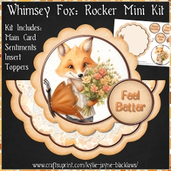 Whimsey Fox - Scalloped Rocker Card - Mini Kit